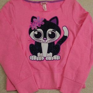 Justice Pink Kitten Sweatshirt